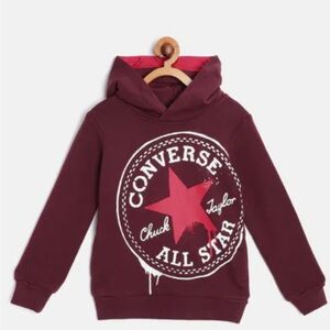 Converse Red Hoodie Sweatshirt  with Iconic Logo